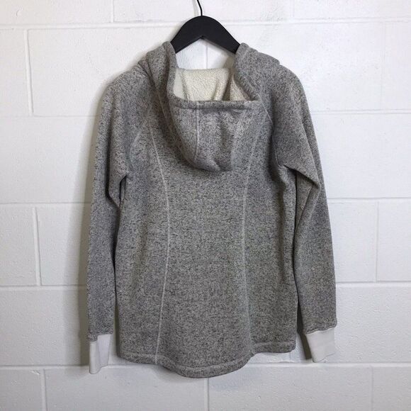 Zella Womens Gray Sweater Knit Asymmetrical ZIp Hooded Jacket Athleisure Small - Picture 2 of 12